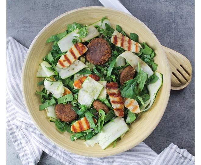 Falafel + Halloumi Salad