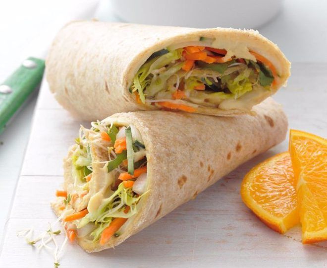 Humous + Salad Wrap