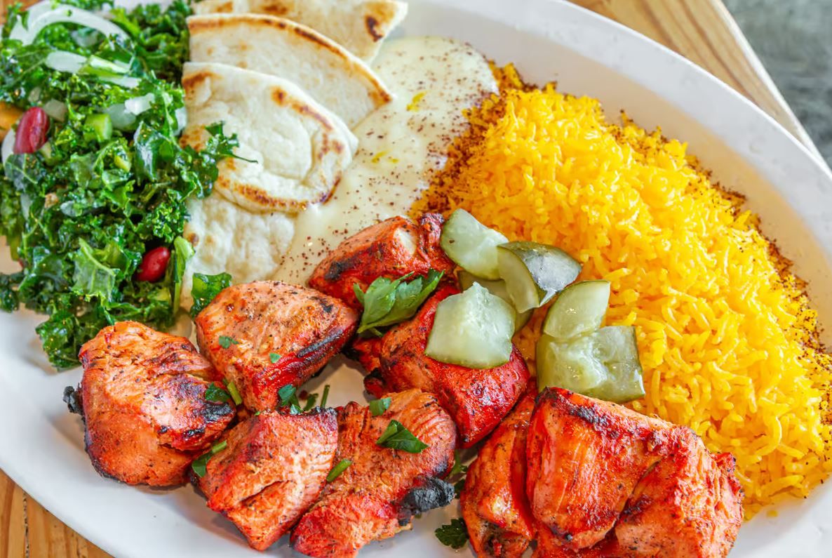 Chicken Shish Rice & Salad