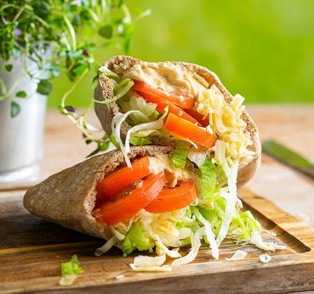  Humus in Pitta With Salad
