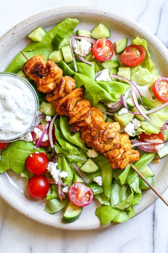 Chicken Shish Salad