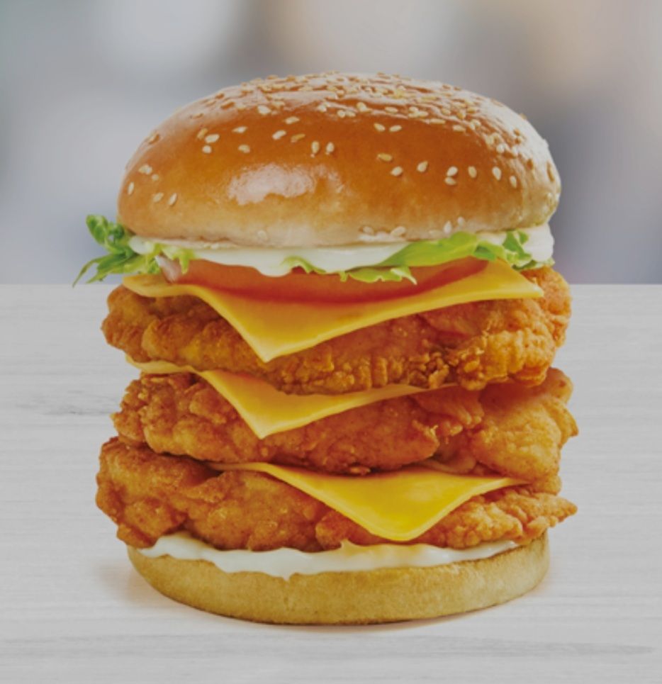 Triple Chicken Fillet Burger