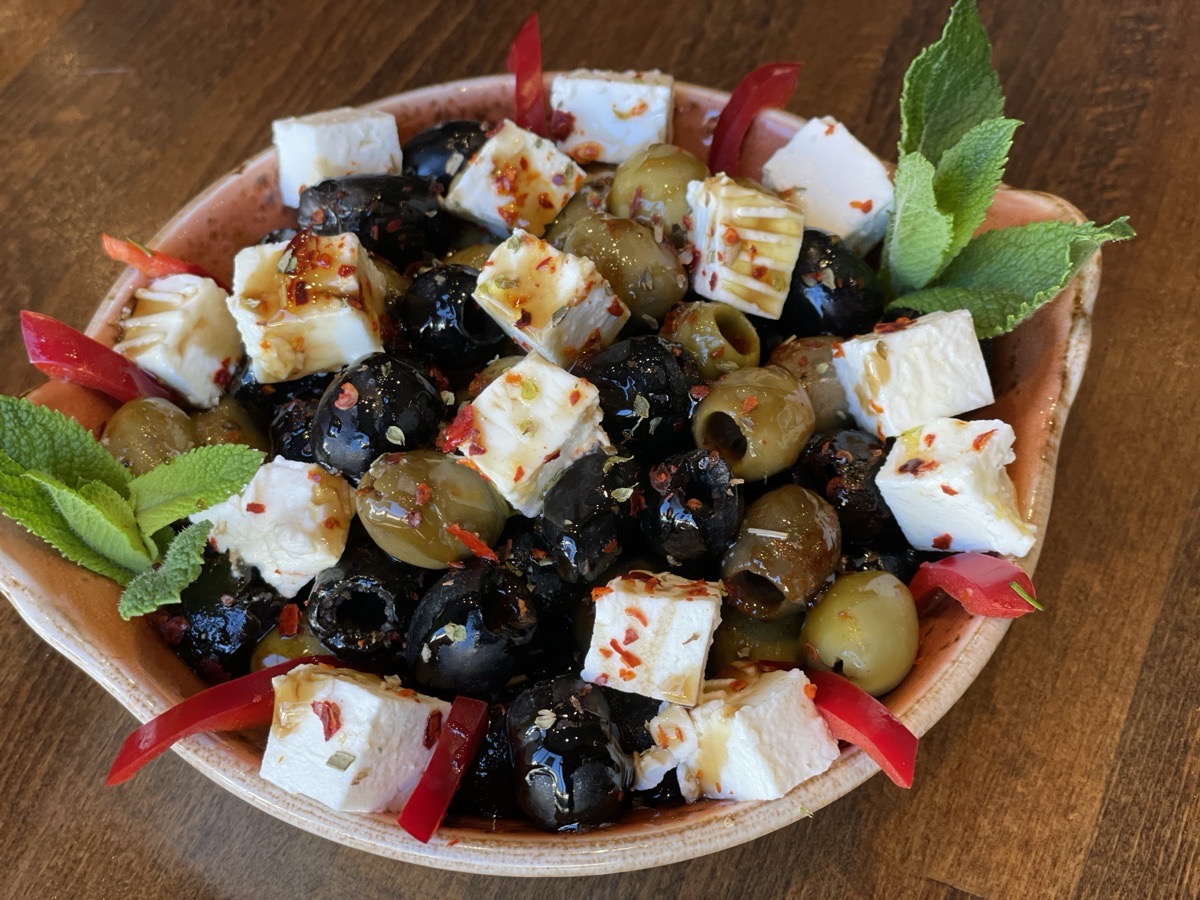 Mixed Olives & Cheese