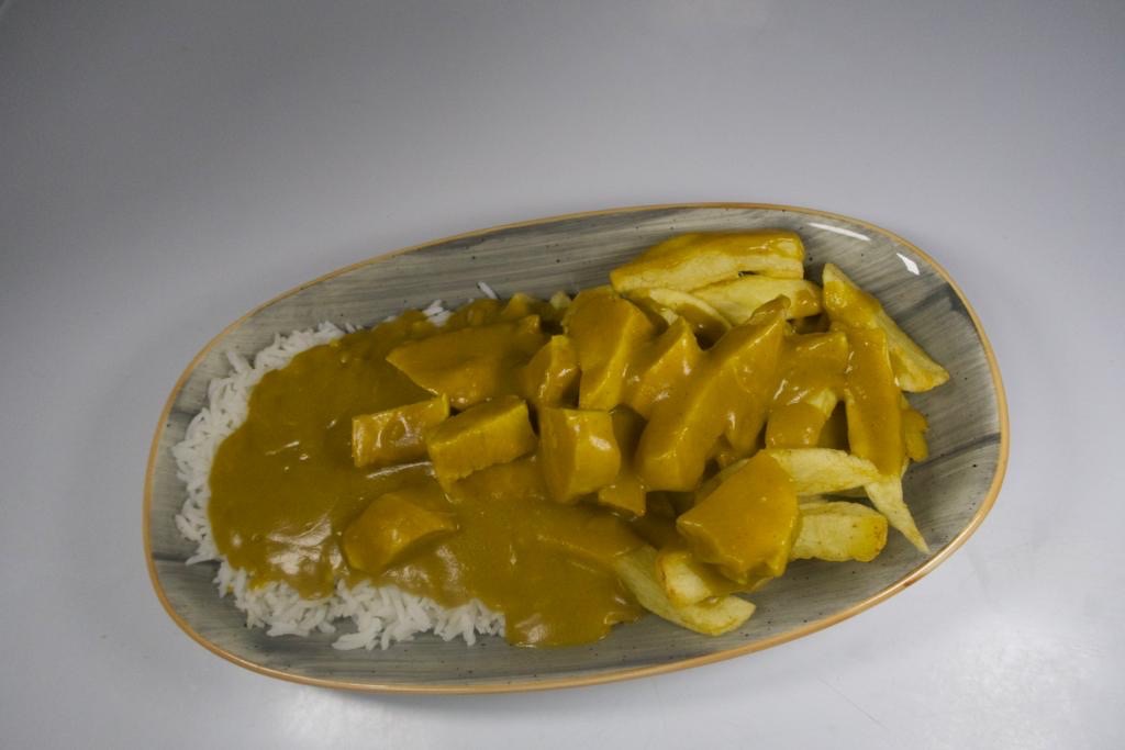 Chicken Curry Rice & Chips