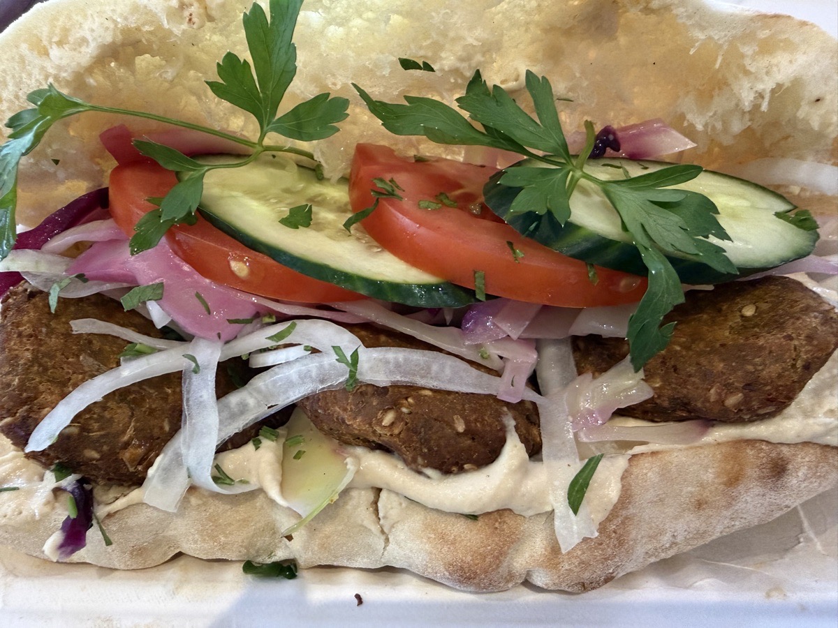 Falafel + Humus in Bread